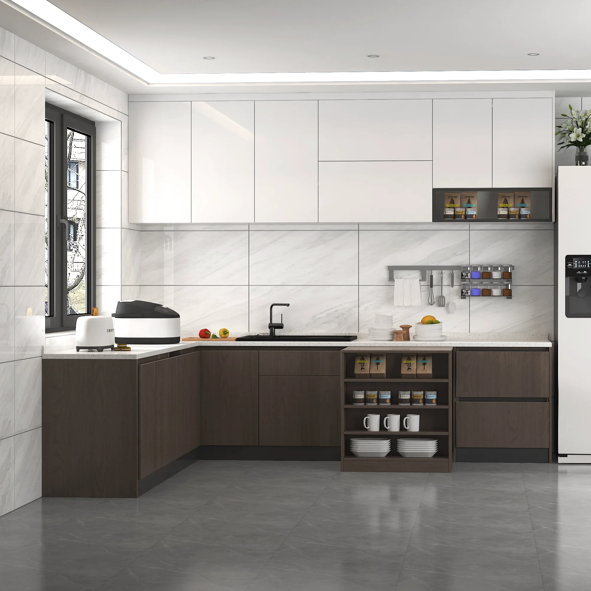 modern wooden modular kitchen cabinet furniture kitchen cabinet kitchen set furniture for hotel apartment