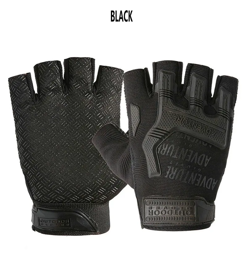 Wholesale Breathable Anti-Slip Shock-Absorbing Cycling Gloves Half Finger Outdoor Adventure Tactical Gloves Bike Gloves