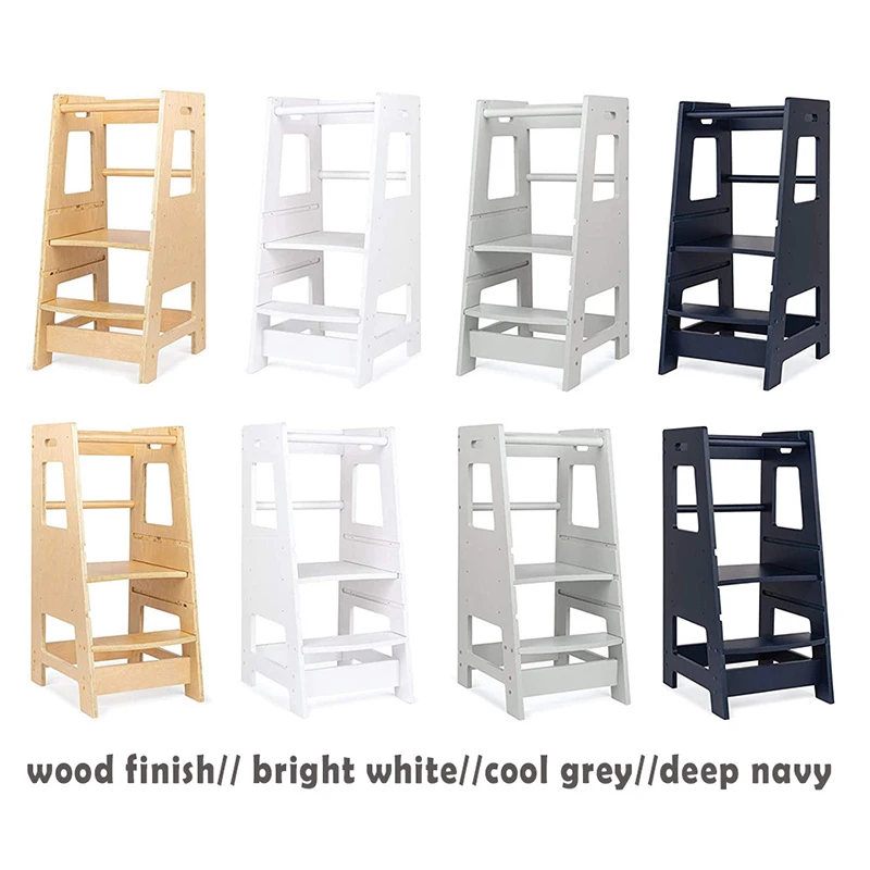 Montessori Furniture Kitchen Helper Learning Tower Kids Step Stool Toddler Child Wooden Learning Tower