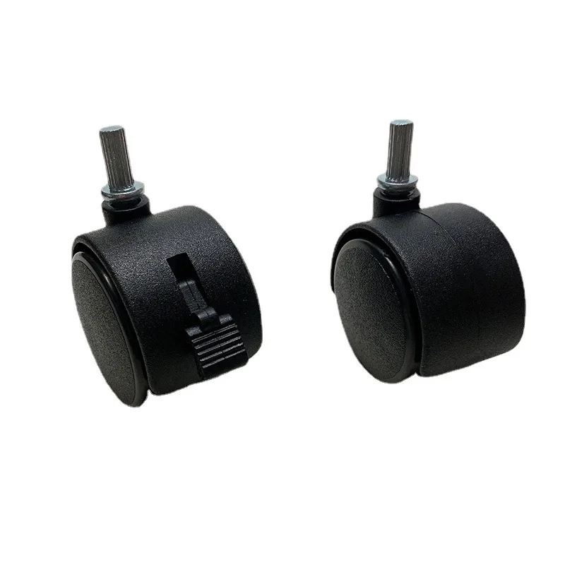 1.5 InchPP Furniture Silent Universal Straight Tooth Caster With Brake For Flower Pot Stand Wheel Shelf