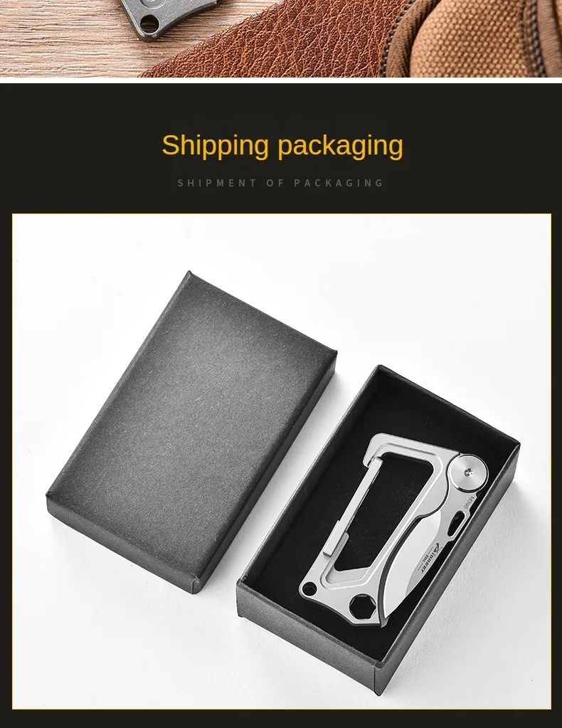 2024 titanium alloy EDC metal key chains foldable knife key chains wholesale Quick release backpack buckle/hook luxury key chain