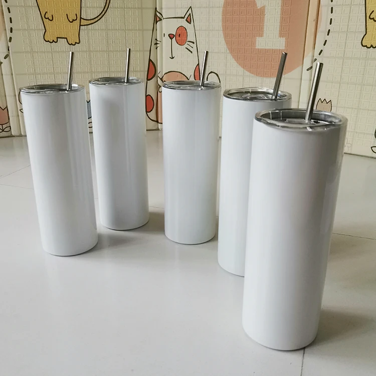 Fast delivery USA warehouse Vacuum Insulated Stainless Steel blanks sublimation tumblers 20 oz straight Skinny tumbler