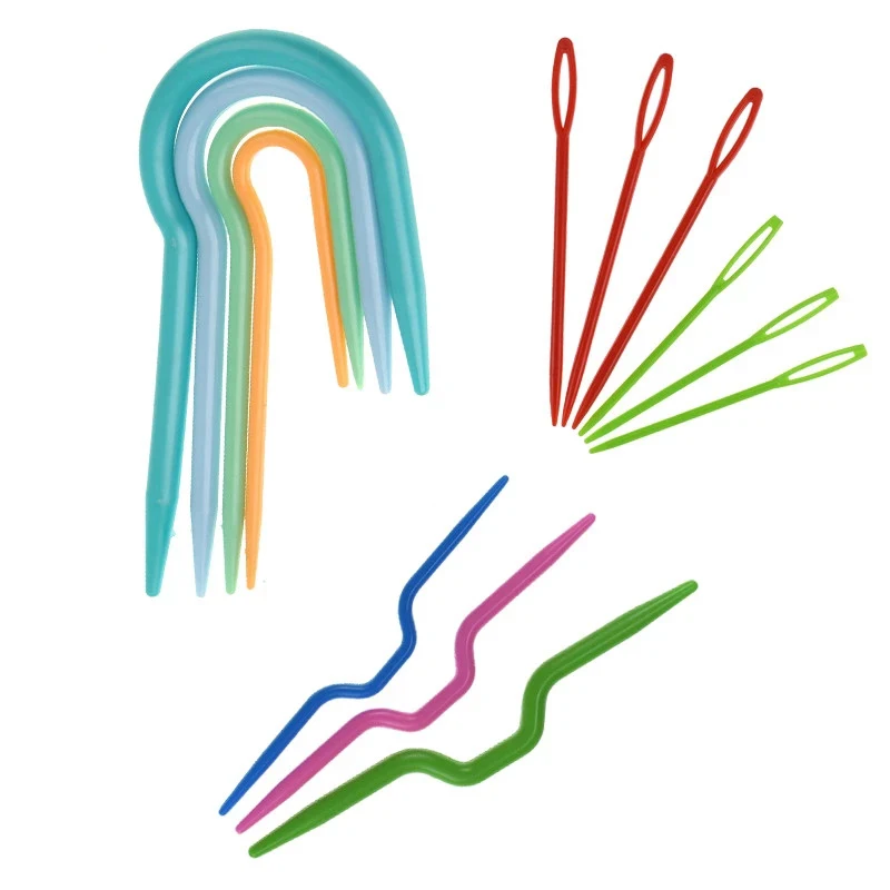 13 pcs ABS Plastic Sewing Needle Knitting Stitch Needles Tools accessories For Crocheting & Knitting Craft