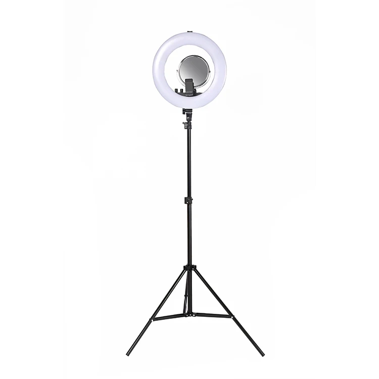 
12 inch ring light tabletop shooting annular lamp makeup light for video YouTube with tripod phone holder 