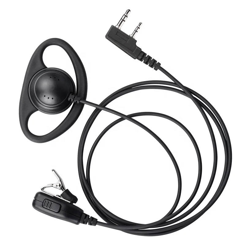 D Shaped Ear Hook Interphone Earphone High Volume Quality Walkie Talkie Headset Intercom Headphones K M Y Head Plug