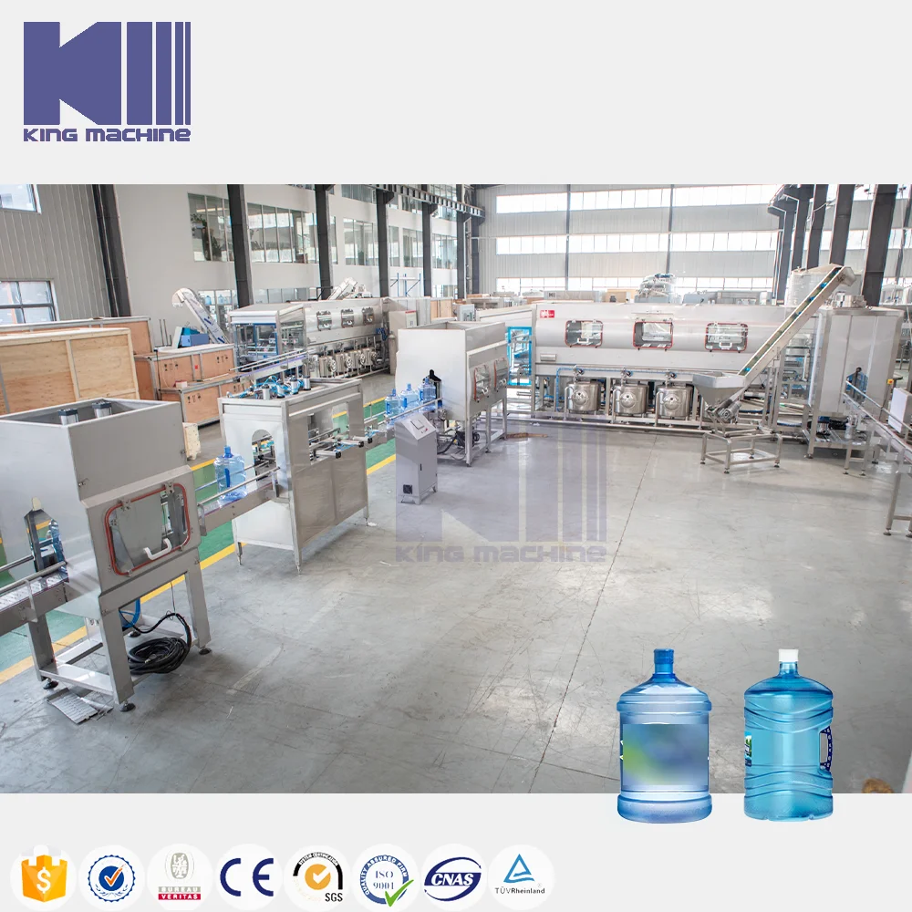 Turn-key Plastic Barreled 600BPH 20 Liter 5 Gallon Mineral Water Filling Bottling Machine