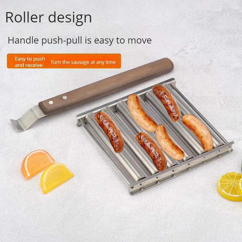 Baichang rolling roasted Sausage Rack Sausage Roller Rack stainless steel Sausage drum hot dog grill Rack