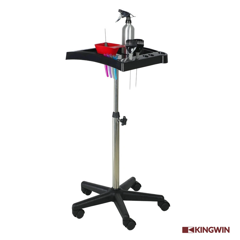 Hair Stylist Professional Salon Furniture Coloring Tool Placing Tray Cart Black Modern Beauty Salon Furniture Set Salon Trolley
