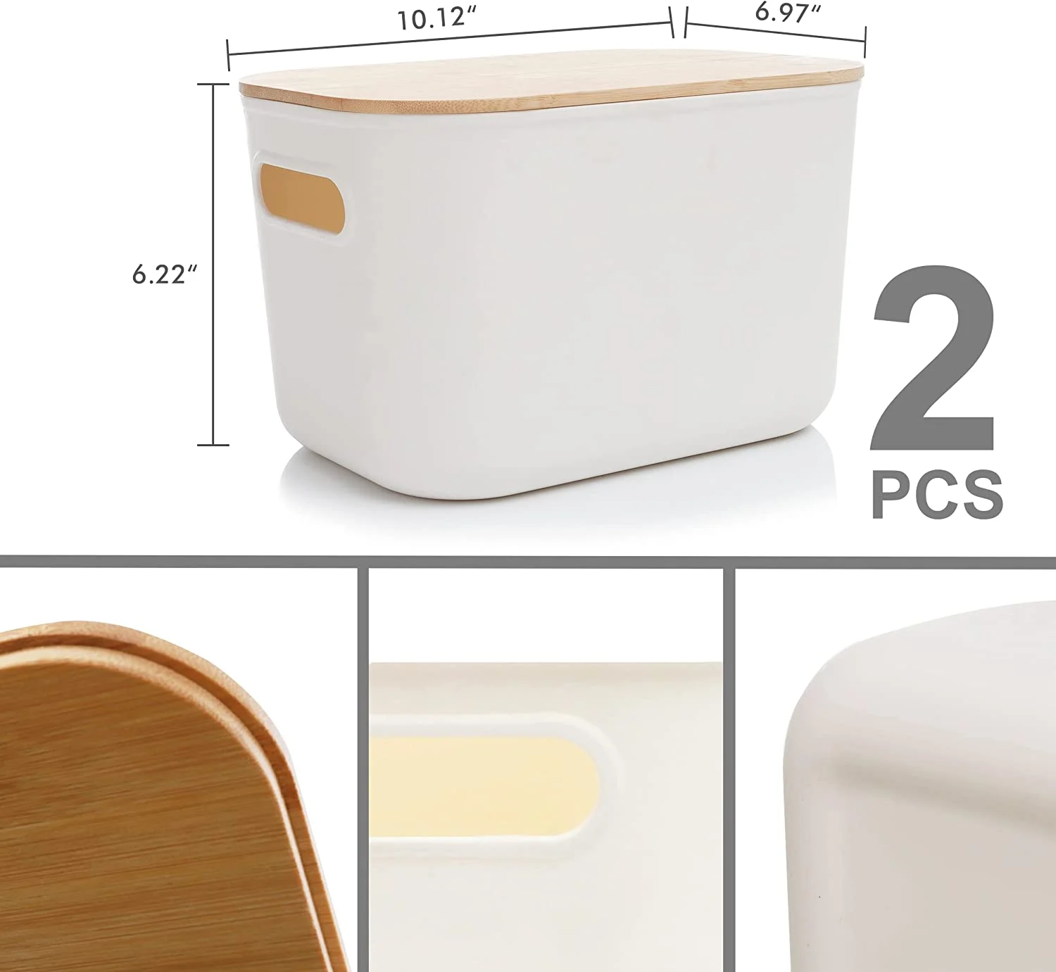 2023 Custom bamboo rack toilet paper handmade storage basket metal utensil holder with handle