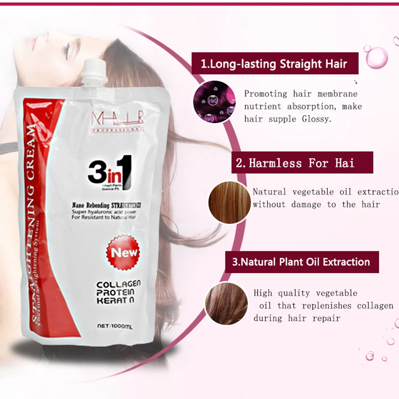 OEM &ODM best hair rebonding philippines anti frizz 3 in 1 american  keratin 4 d hair rebonding straightening cream