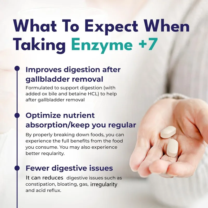 OEM Wholesale Digestive Enzyme Supplements Nutrient Absorption Enzyme+7 Promote Digestion Tablets Capsules