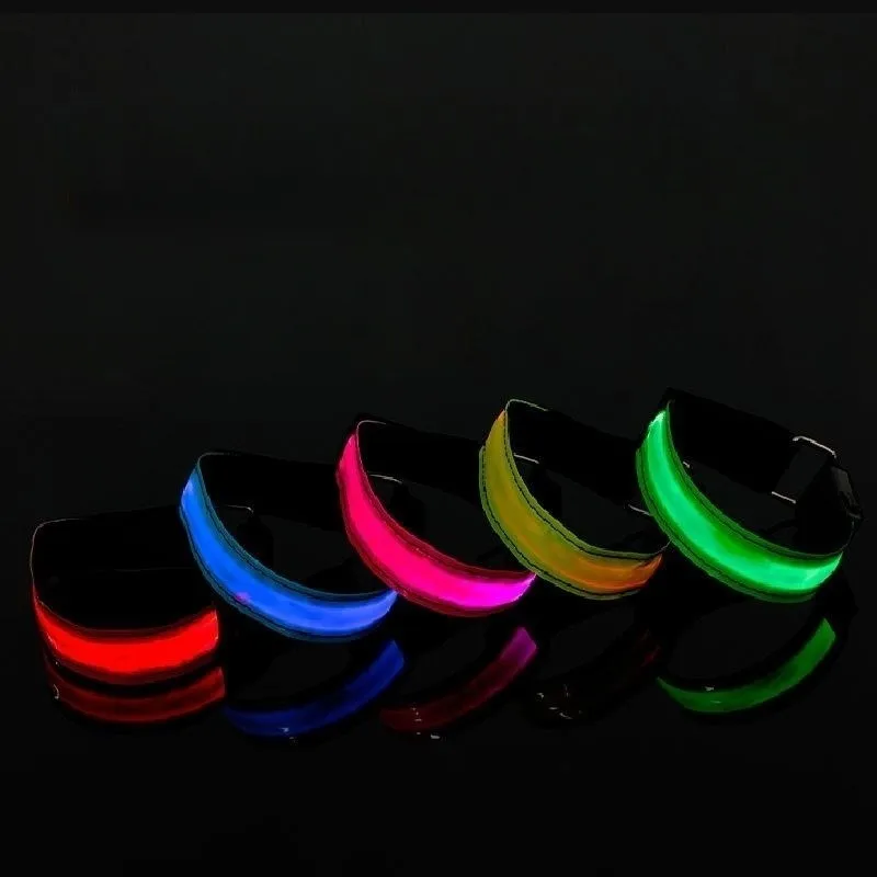 LED Luminous Night Running Arm band USB Charging or battery Bracelet Reflective Safety Belt Bicycle Cycling Luminous Arm Band