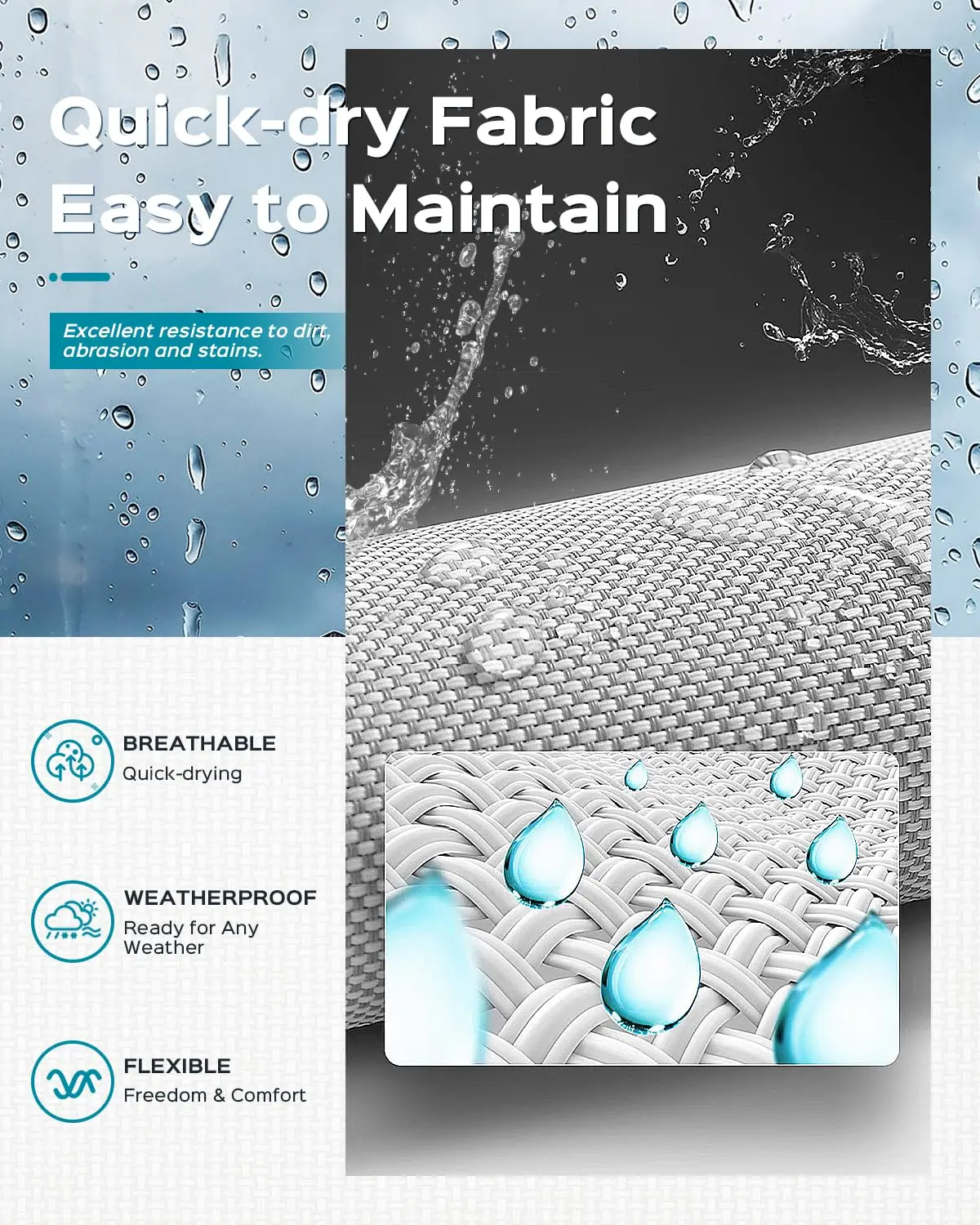 Multi-position Portable Stylish Sun Lounger Chair Adjustable Aluminum Recliner Sun Lounger Beach