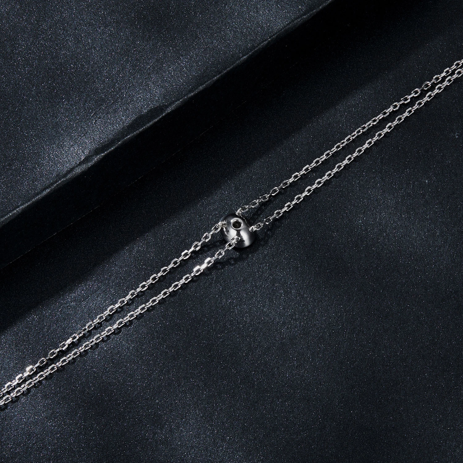 S925 Sterling Silver Plated Platinum Jewelry, Light Luxury and Fashionable 1 Carat Mozambique Double-layer Bracelet