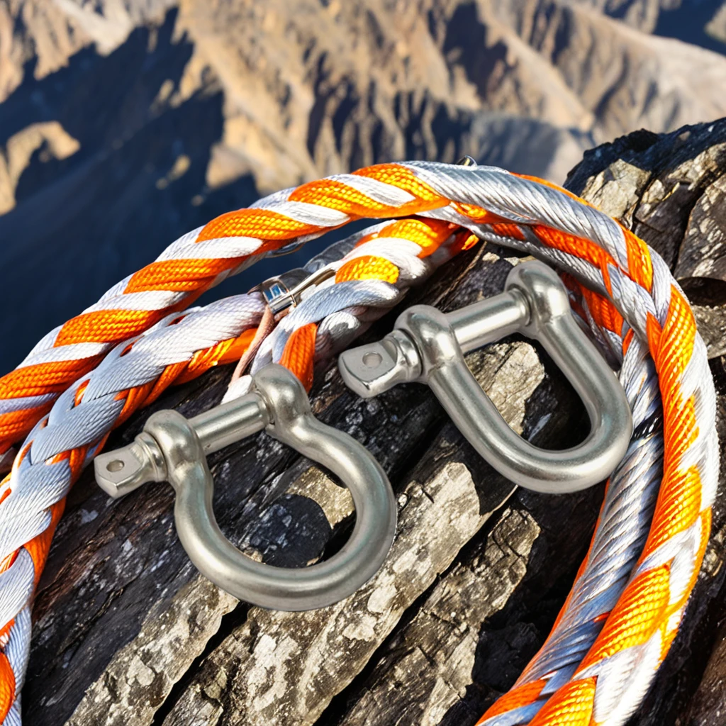 High Quality Stainless Steel 304/316 D Shaped Carabiners Shiny U Horseshoe Lock Buckle with Carbon Steel Pin