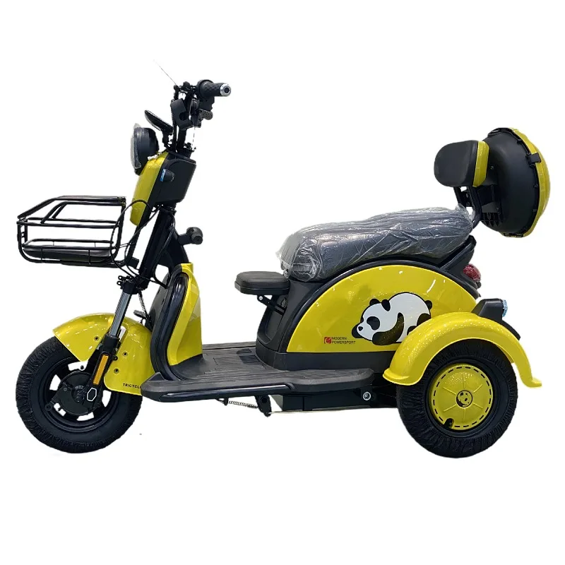 3 wheel folding portable scooter electric tricycle for adults with front baskets