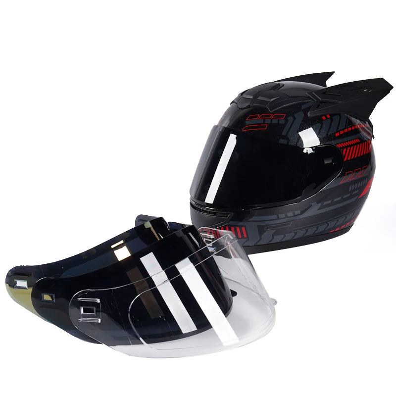 Hot Sale Multiple Choice Of Mirror Colors Clear Universal Motor Helmet Visor For Full Face Motorcycle Helmet