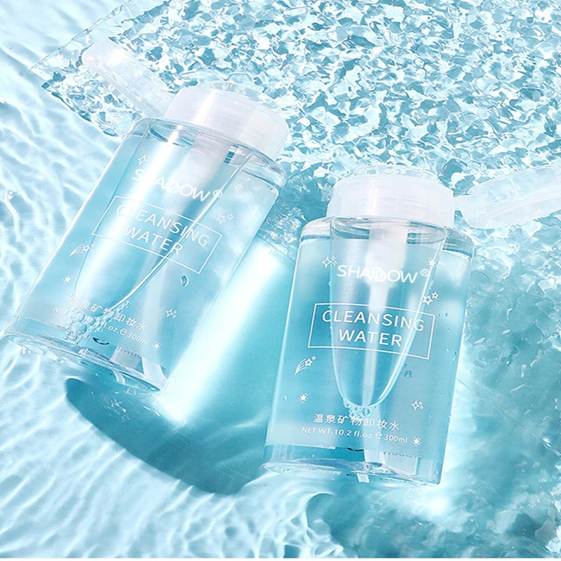 facial micellar water makeup remover Makeup Cleanser Mineral Pump Head 2 in 1 Face Lip Eyelash cleansing makeup removing water