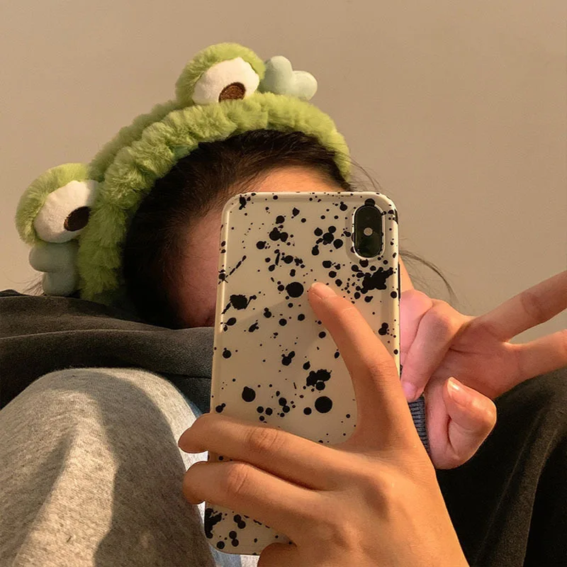 Wholesale Cute Frog Plush Headband Wash Face Make Up Sweet Headband