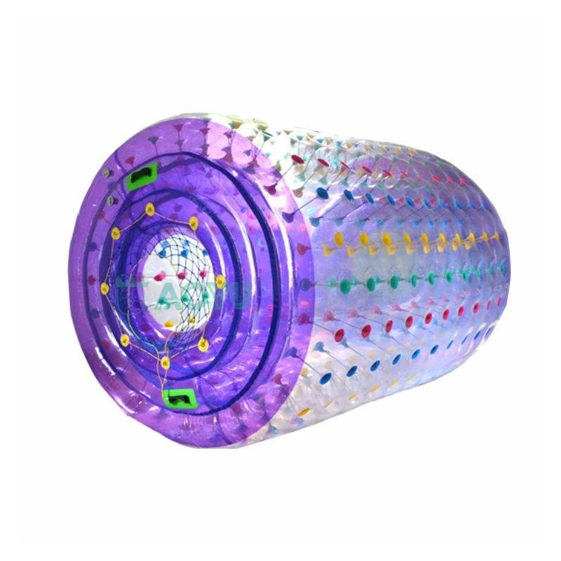 Inflatable Water Walking Roller Floating PVC TPU Roll Toys Bubble Running Balloon Wheel Large Tubes Boat Pumper