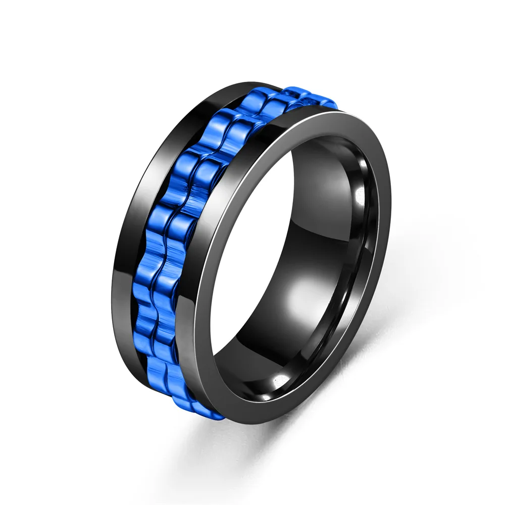 Wholesale Stress Relief and Anti Anxiety Ring New Gear Rotatable Ring