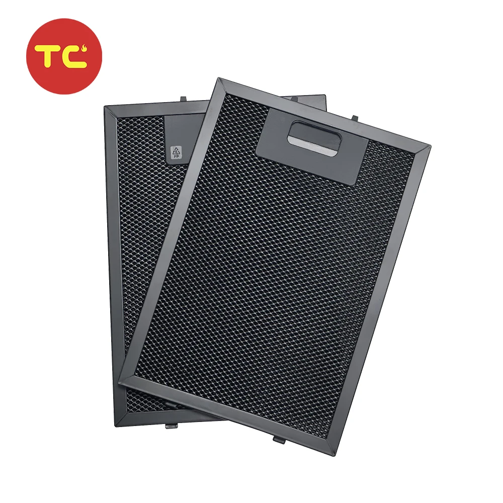 Customized Size Black Aluminium Metal Grease Filters Replacement for Kitchen Range Hood Cooker Hood Part