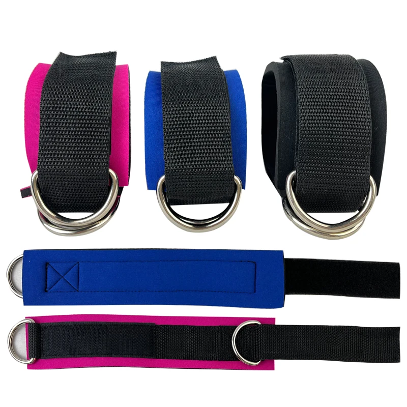 Custom Neoprene Sublimation Blanks Fitness Gym Exercise Ankle Strap for Cable Machine