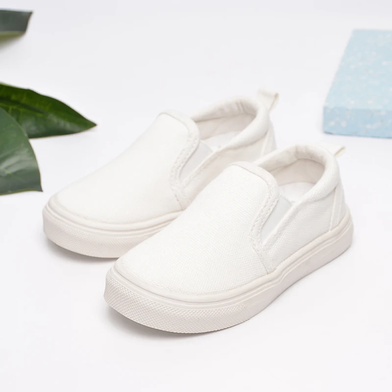 Wholesale customize kids  blank canvas sneaker children  good quality casual rubber shoes