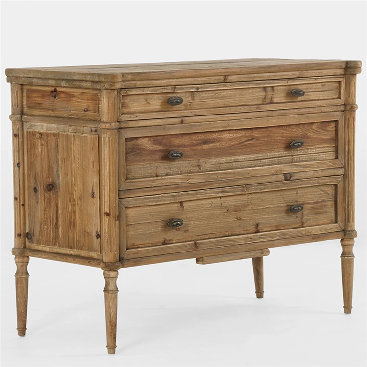 
Fair Price Chest Of Drawers Reclaimed Wood Commode With 3 Drawers Bedside Furniture Sets 
