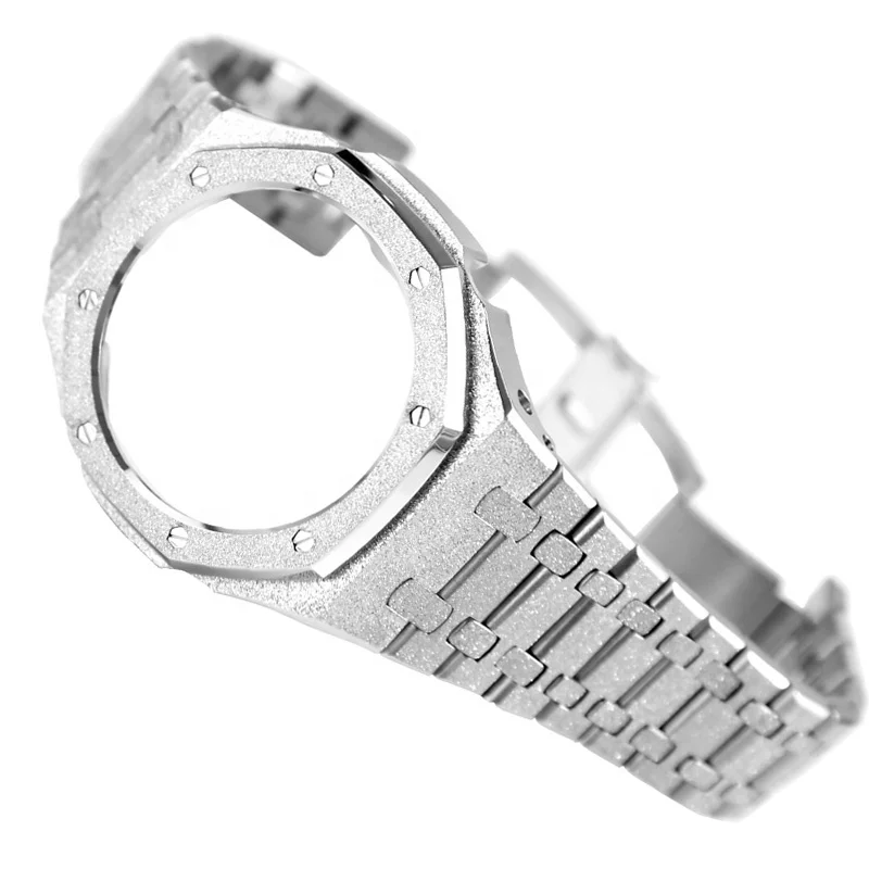 G Shock GA2100 Modified Bezel Replacement Band Sand Blast Stainless Steel Mod Parts Metal Watch Case for Gshock AP GA2100