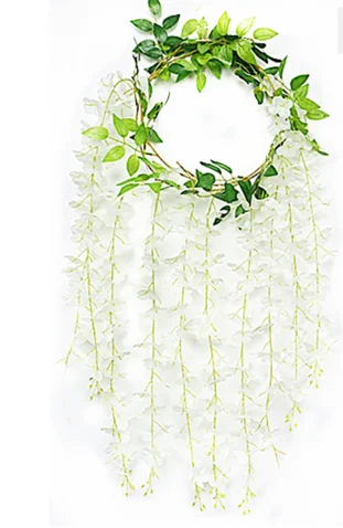 Flower Garland Wedding Party Wall Decoration Vines Artificial Flower Wisteria Hanging Flowers