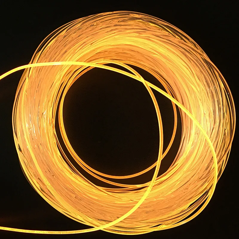Factory Price 100 Meters 1.5MM TO 18MM Side Luminous Flexible And Waterproof Led  Optic Decorative Light Emitting Multi Colors
