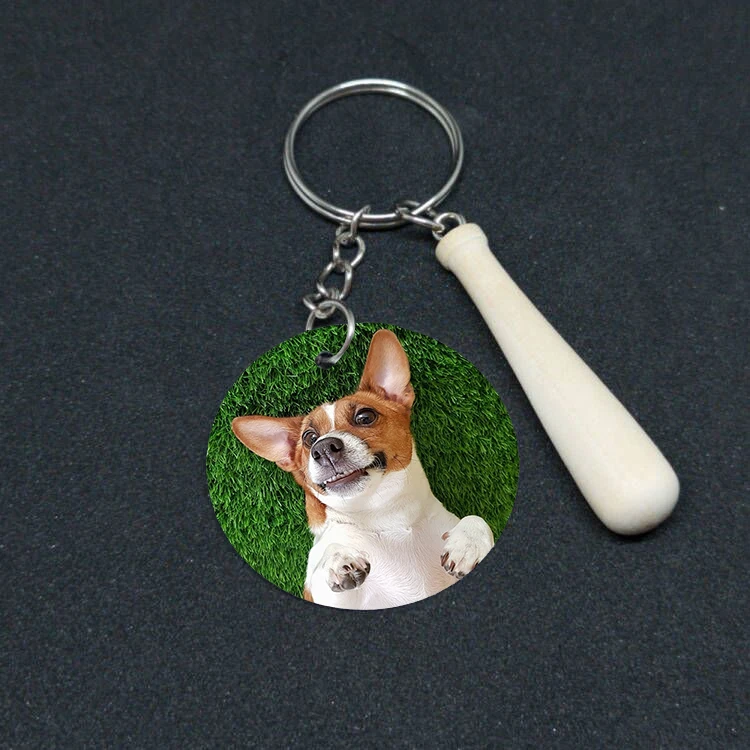 Souvenirs Gifts Customized Key Chain Sublimation Blanks Mini Baseball Keychain