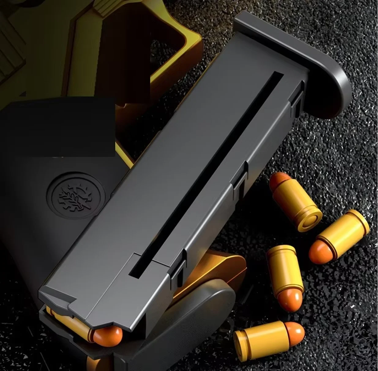 Desert Eagle Soft Bullet Retreat Action Pistol Toy foam Bullet Ejection Model Gun with Jumping Cartridge