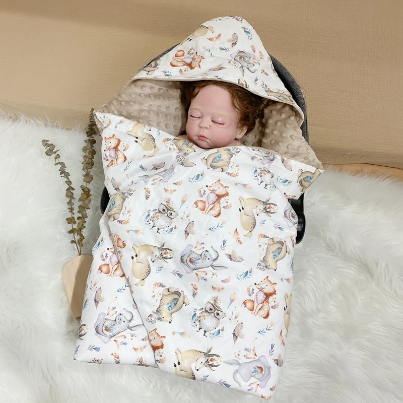 Baby newborn swaddle blankets baby blanket for wrap sleeping car seat baby sleeping travel blanket