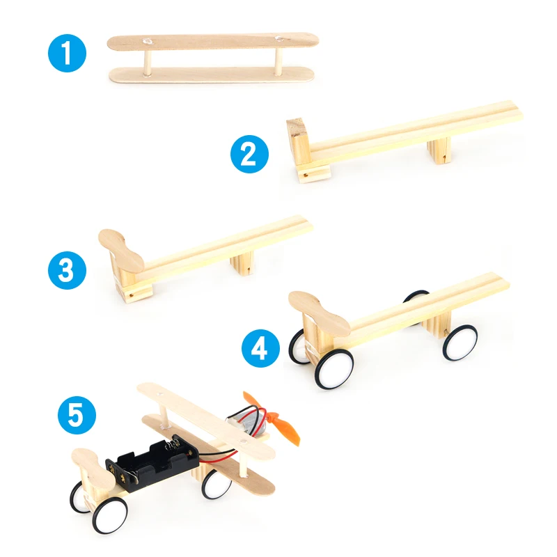 Детская сборная электрическая игрушка набор «сделай сам» электрическая ручная модель такси самолета игрушка-конструктор развивающая экспериментальная игрушка