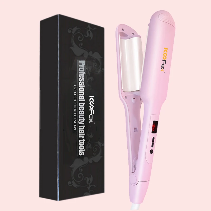 Professional Hot  Magic  Professional  LCD Display  PTC Heater Customize Private Label Hair Curler Roller Curling Wand