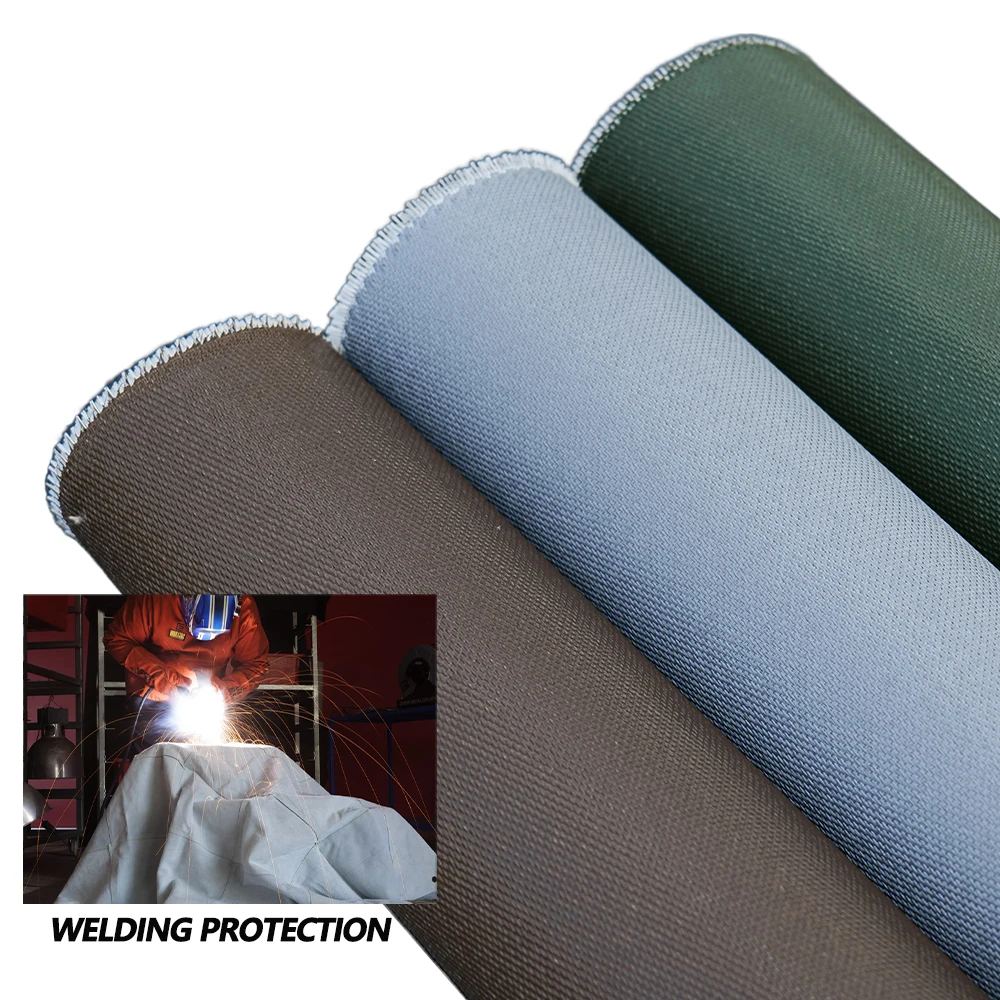 1 мм сварочное одеяло в рулоне высокотемпературная двухсторонняя тканевая 3784 из стекловолокна с покрытием