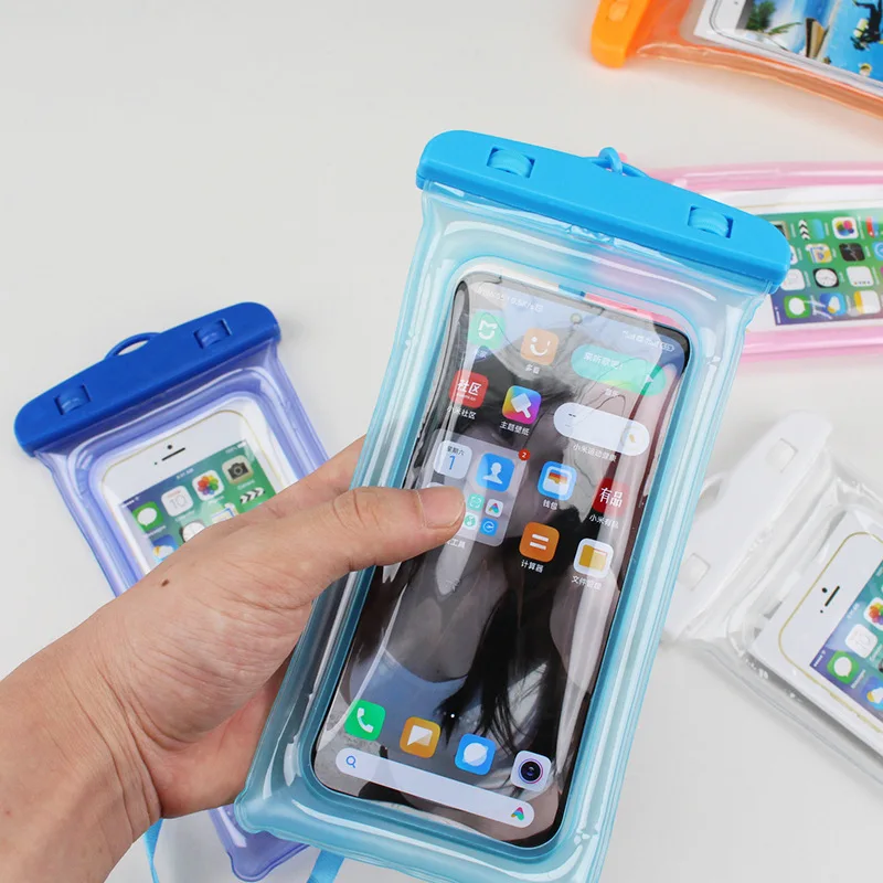 Hot Selling Universal Airbag Cell Phone Dry Bag PVC Waterproof Case Mobile Phone Pouch For Swimming Floating Diving