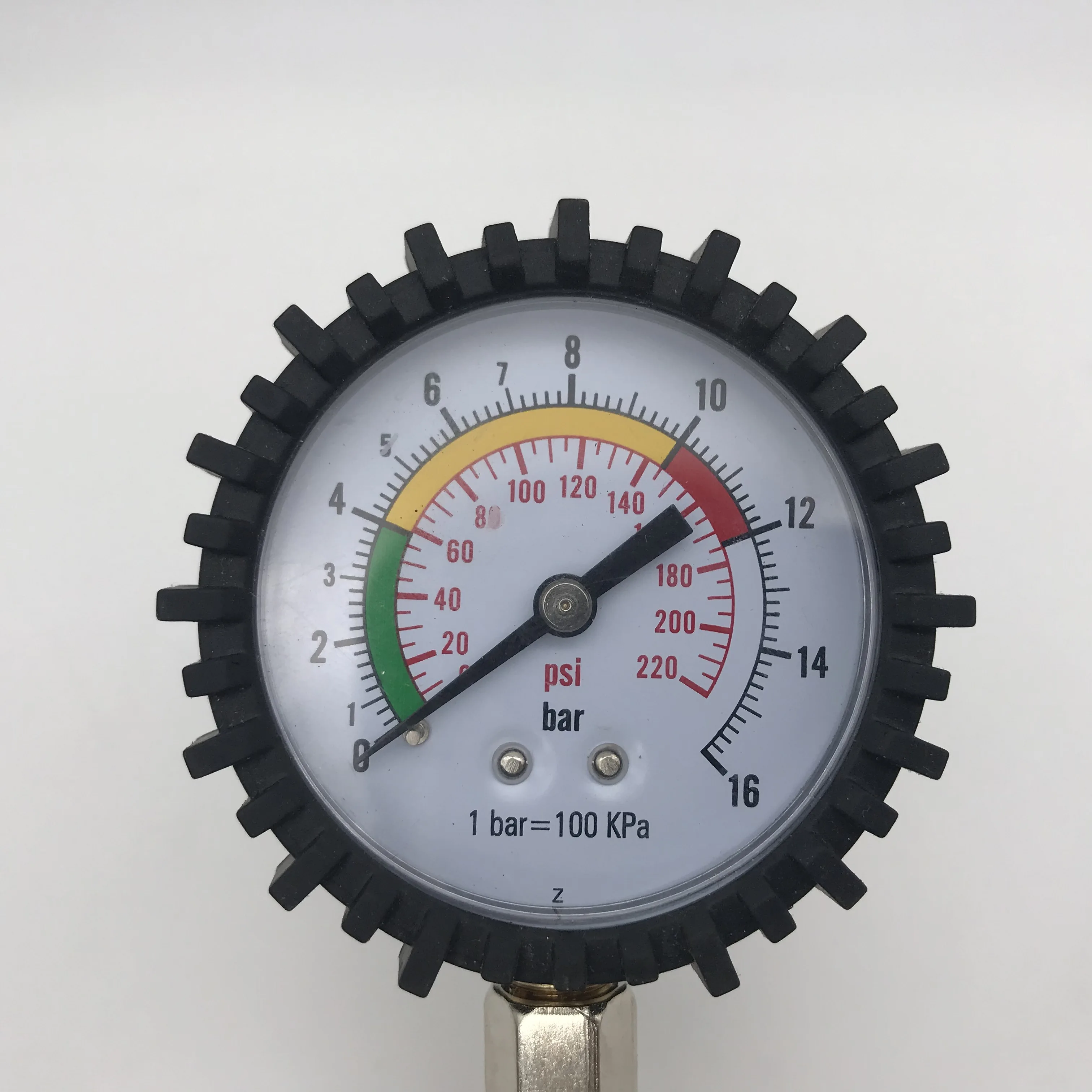 Wholesale car tire tester tire inflator mechanical pressure gauge long rod tire pressure gauge (PU tube)