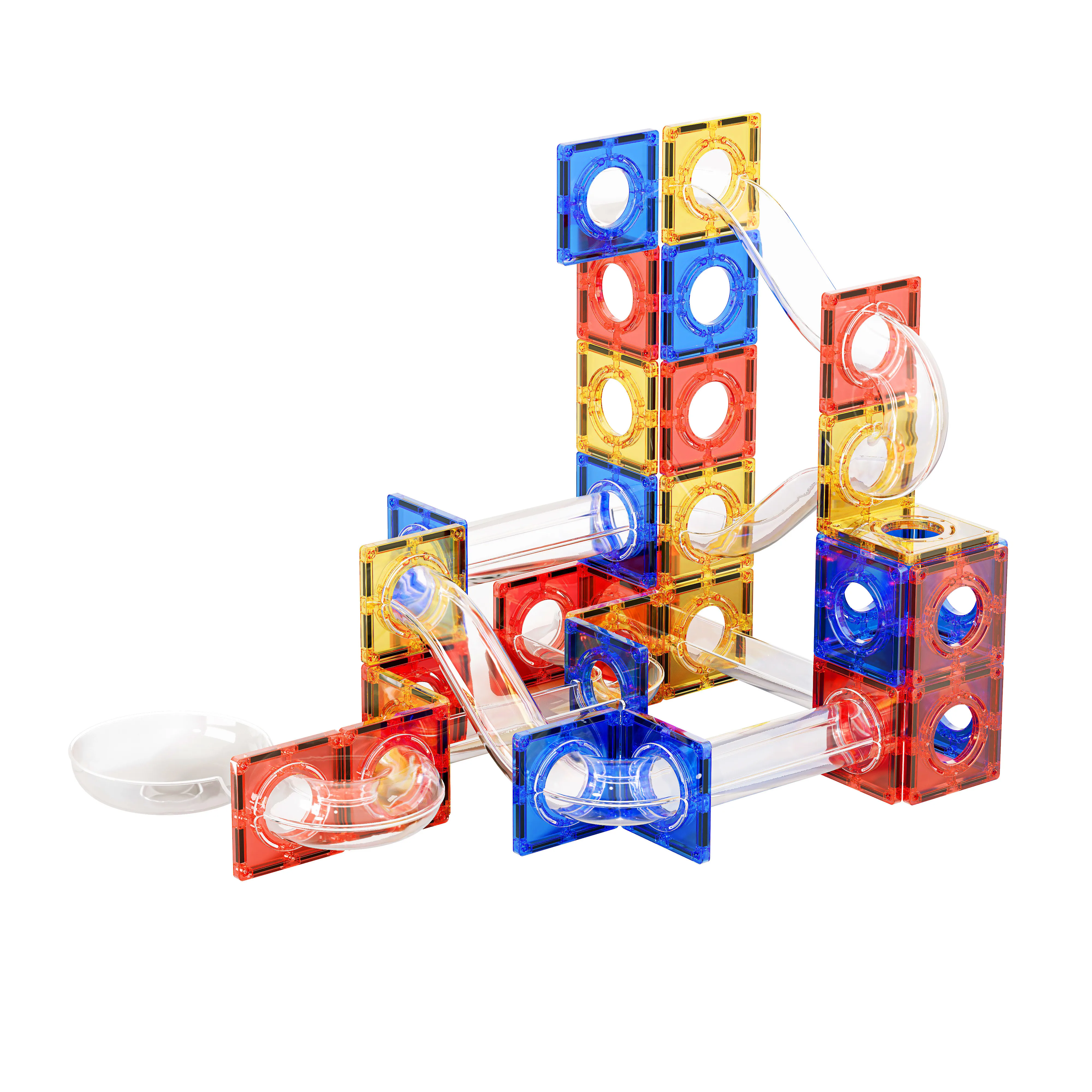High Quality Colorful Magnetic Tiles Marble Run 100pcs Magnetic Building Block 3d Magnetic Building Tiles