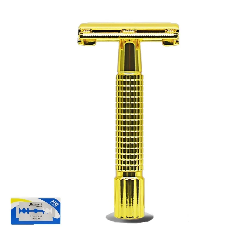 Оптовая продажа портативная Бритва для лица из цинкового сплава с двойным краем