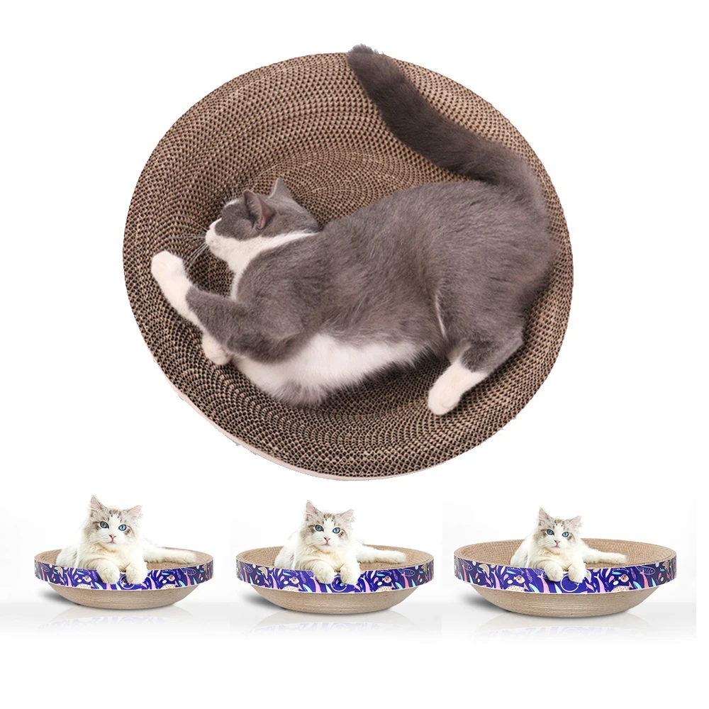 Wholesale Multi Shape Corrugated Paper Cat Scratch Pad Durable Cat Scratching Cardboard Cat Toy Scratcher