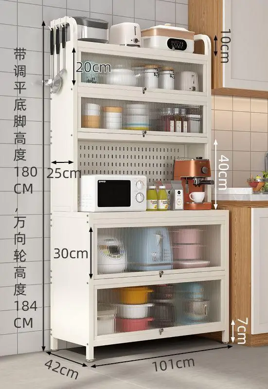 Kitchen storage rack appliance shelf storage cabinets bowl rack microwave oven storage rack