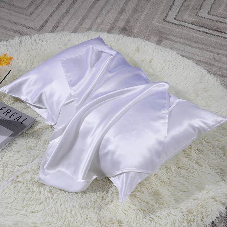 Custom Tencel Slik Silk Pillow Case Cover Luxury Silver Infused 100 Pure Mulberry Silk Pillowcase Set Gift Box 22 Momme