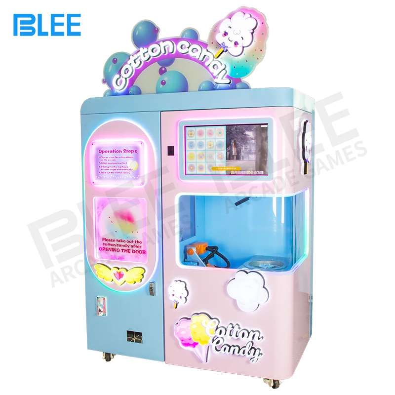 New Style Self Service Electric Candy Floss Machine Commercial Coin Operated Cotton Candy Fairy Floss Vending Making Machine