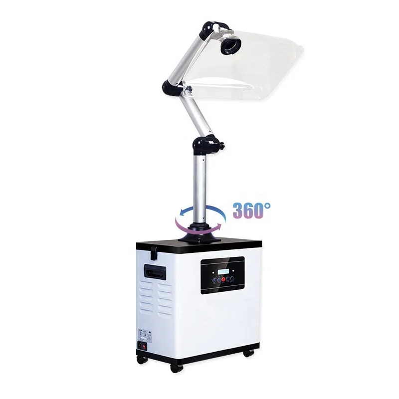 Fume extractor and dust extractor for beauty hair nail salon