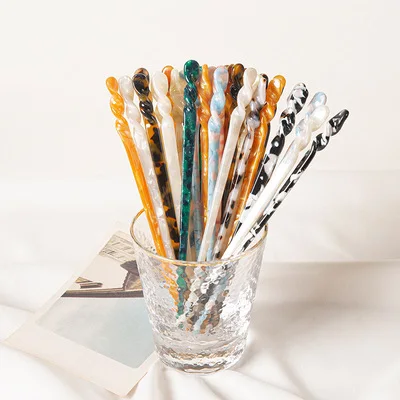 Fashion Chinese Style Hair Sticks Vintage Acetate Chopstick Women Hairpins Hair Clips Pins Wedding Hair Jewelry Accessories