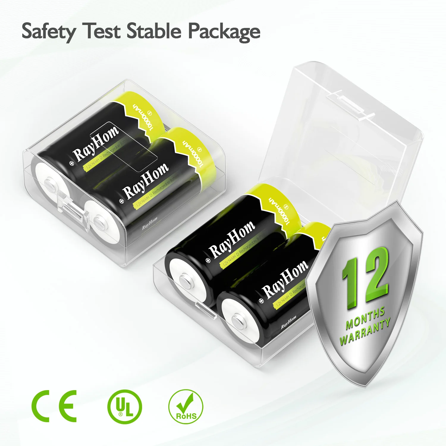 D Size Rechargeable Battery NiMh 1.2v 10000mah Battery Wholesale Torch Light Battery