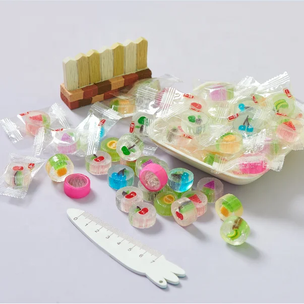 Different Types Hard Fruit Pattern Candy Fruit Mini Shaped Hard Candy